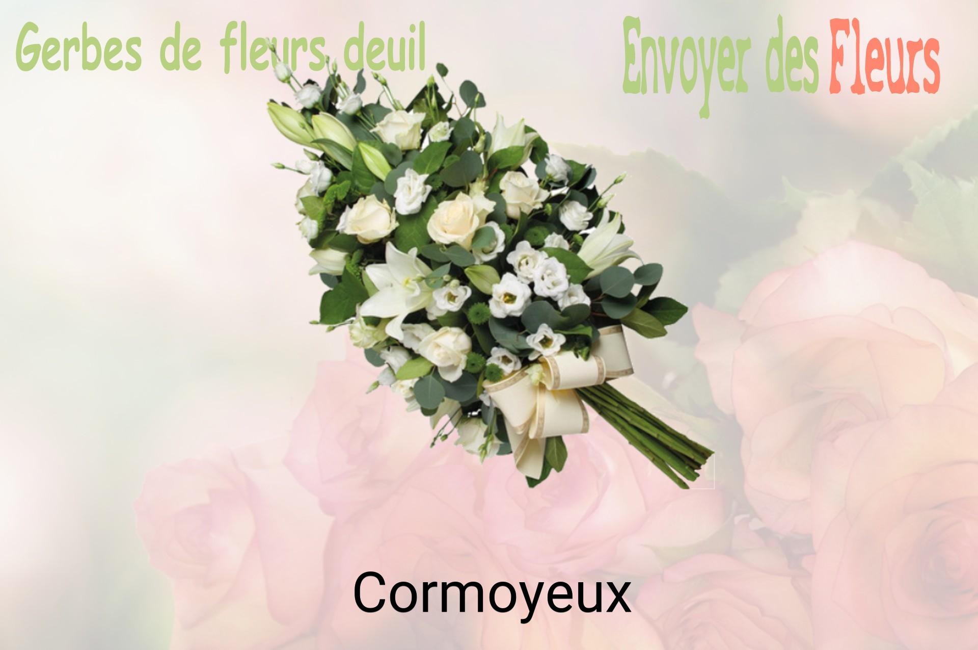 Gerbe de fleurs de deuil livrée à Cormoyeux